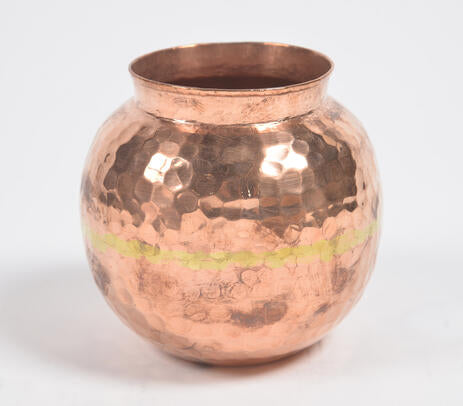 Hand Beaten Copper Stout Vase - Mulberry Home Store