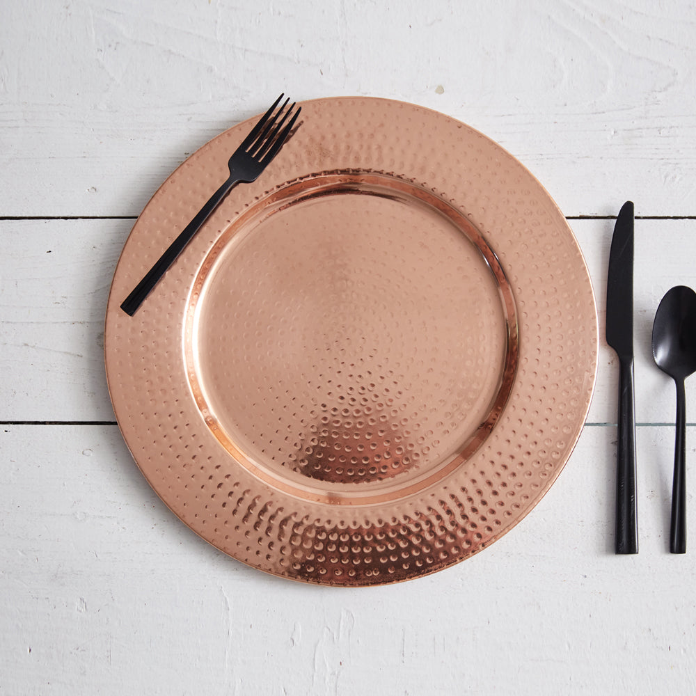 Stamped Copper Charger - Mulberry Home Store