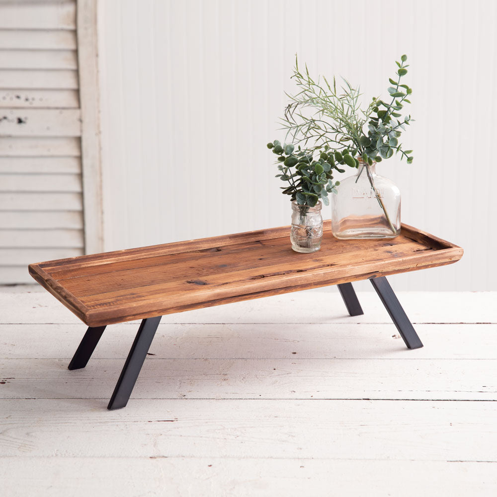 Industrial Raised Wood Tray - Mulberry Home Store