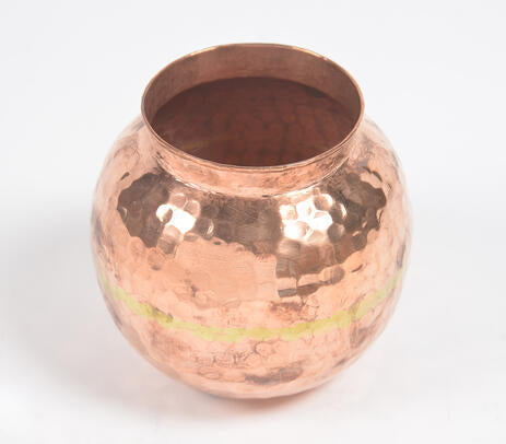 Hand Beaten Copper Stout Vase - Mulberry Home Store