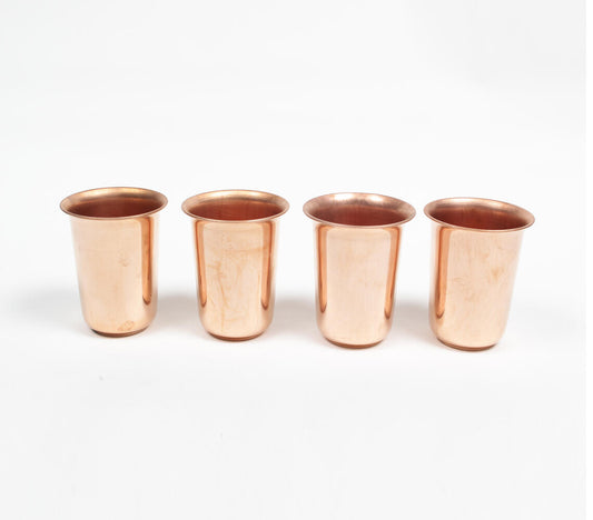 Statement Handcrafted Copper Tumblers (Set of 4) - Mulberry Home Store