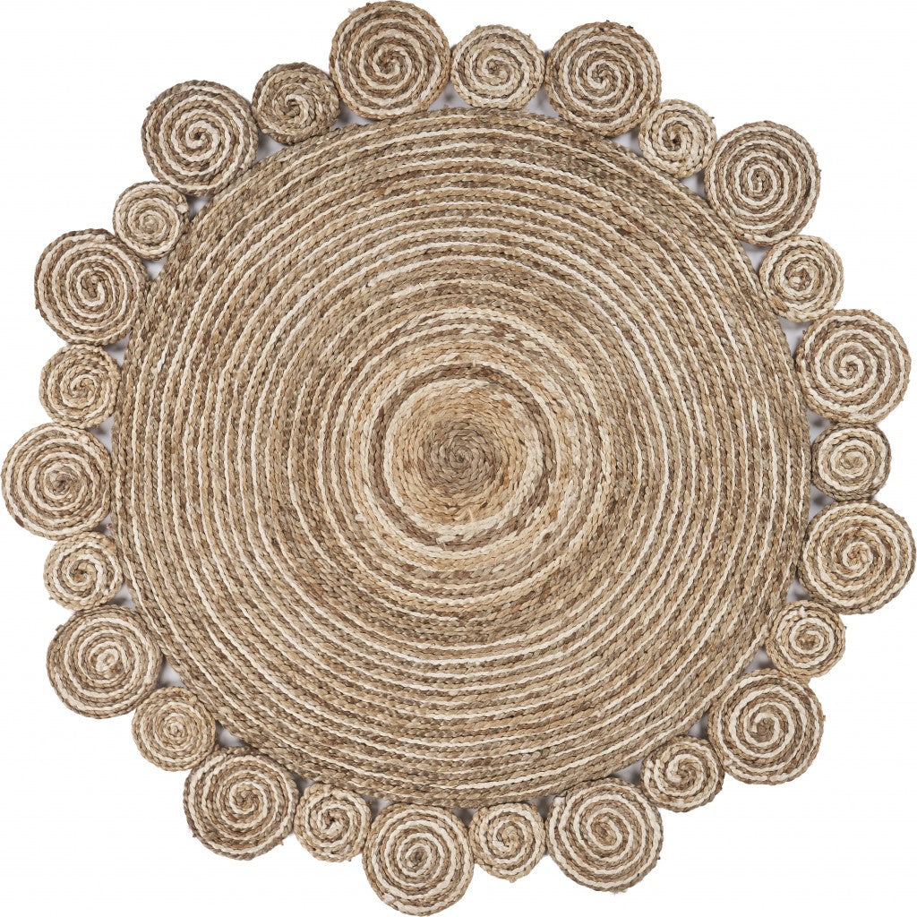 Round Natural Jute Coiled Area Rug - Mulberry Home Store