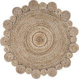 Round Natural Jute Coiled Area Rug - Mulberry Home Store