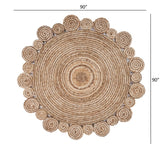 Round Natural Jute Coiled Area Rug - Mulberry Home Store