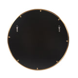 32" Antiqued Brushed Brass Round Wall Mirror - Mulberry Home Store