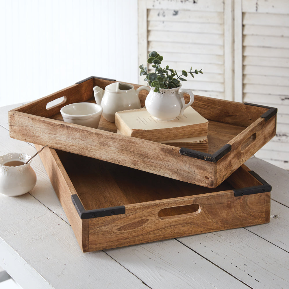 Set of Two Coffee Table Trays - Mulberry Home Store