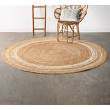 Natural and Ivory Round Jute Rug - Mulberry Home Store