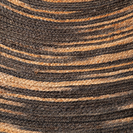 Natural and Black Swirl Jute Rug - Mulberry Home Store