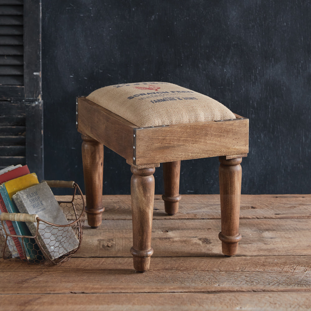 Grain Sack Footstool - Mulberry Home Store