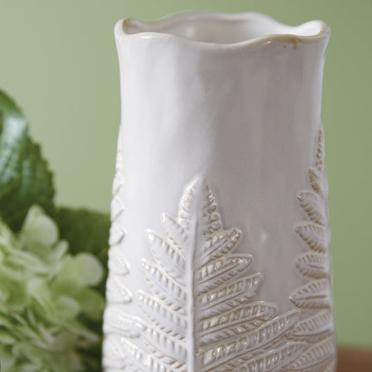 Stoneware Fern Leaf Vase - Mulberry Home Store