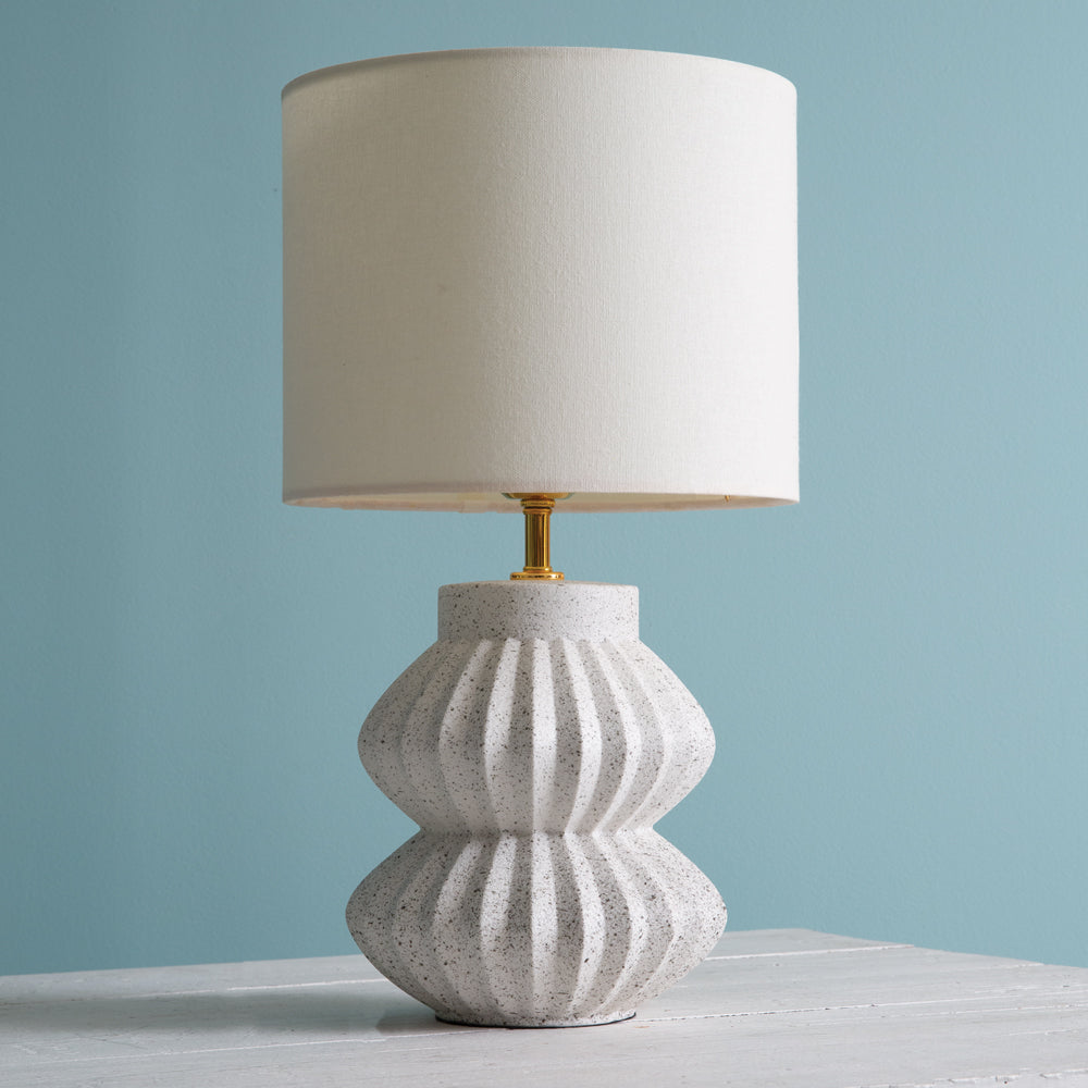 Scalloped Resin Tabletop Lamp - Mulberry Home Store