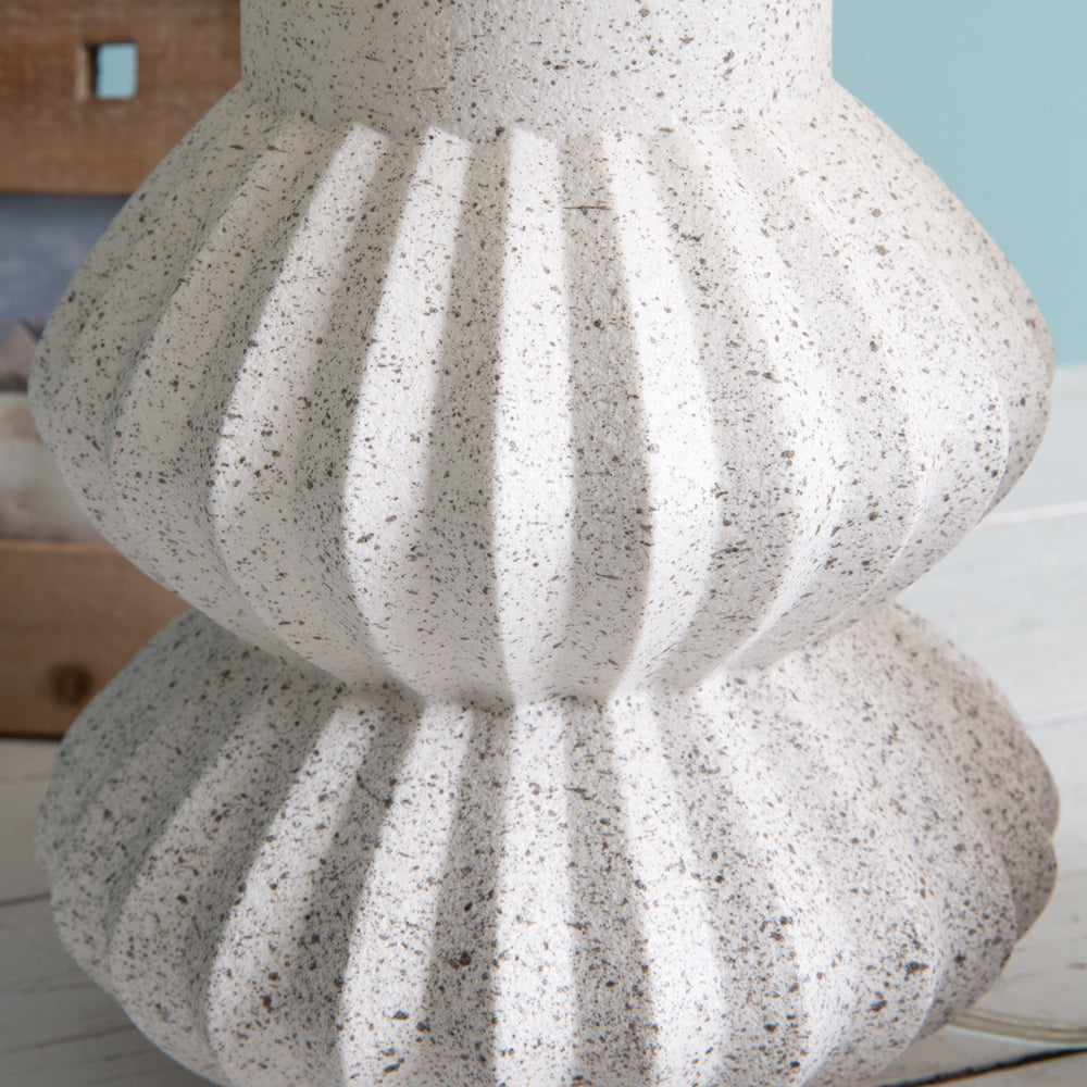 Scalloped Resin Tabletop Lamp - Mulberry Home Store