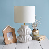 Scalloped Resin Tabletop Lamp - Mulberry Home Store