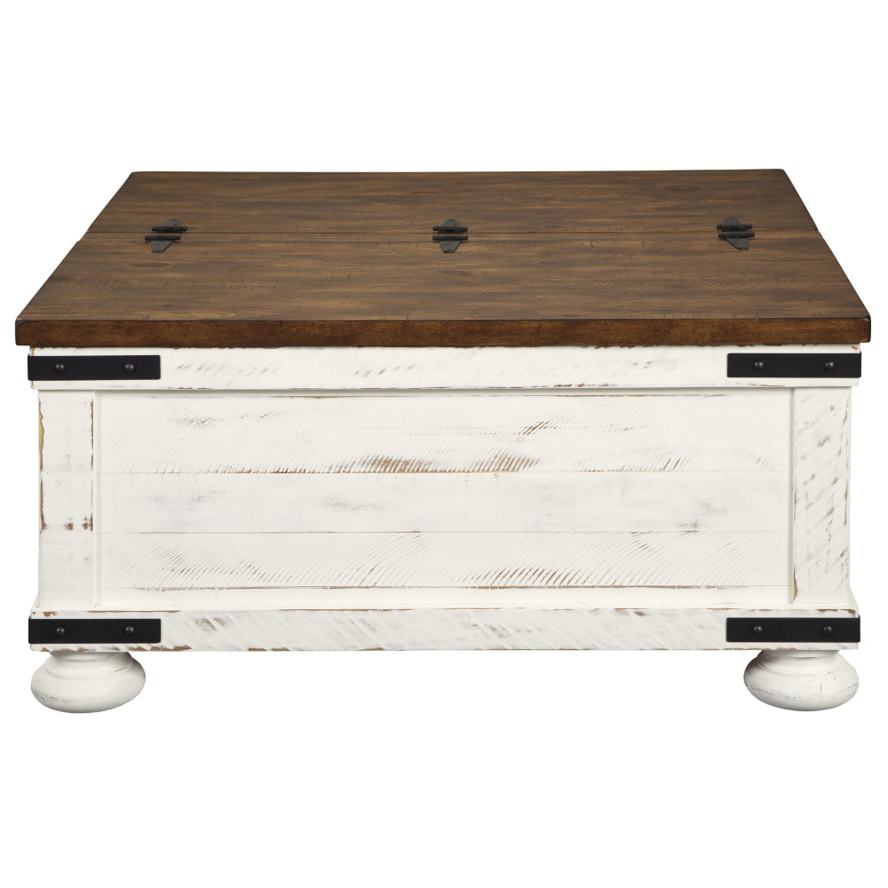 Two Tone Cocktail Table with Lift Top Storage - Mulberry Home Store