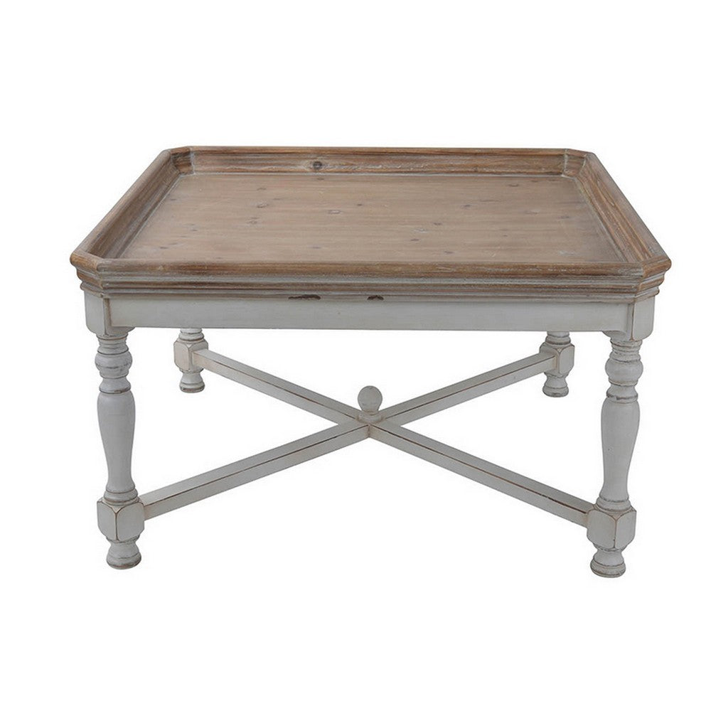 Rustic Fir Wood Tray Top Coffee Table - Mulberry Home Store