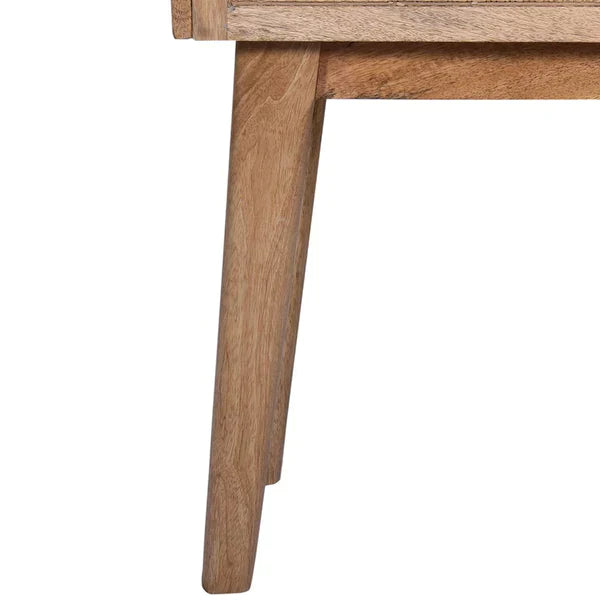 Mango Wood and Rattan Console Table with Drawers - Mulberry Home Store