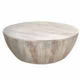 12 Inch Round Mango Wood Coffee Table - Mulberry Home Store