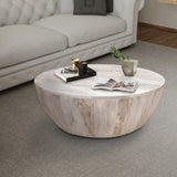 12 Inch Round Mango Wood Coffee Table - Mulberry Home Store