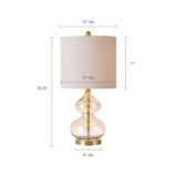 Ellipse Curved Glass Table Lamp in Gold - Set of 2 - Mulberry Home Store