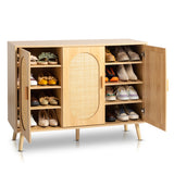 3 Door Rattan Shoe Storage Cabinet - Mulberry Home Store