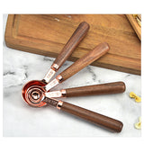 Wooden Handle Copper Measuring Spoons - Mulberry Home Store