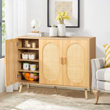 3 Door Rattan Shoe Storage Cabinet - Mulberry Home Store