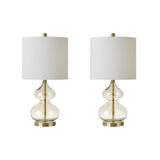 Ellipse Curved Glass Table Lamp in Gold - Set of 2 - Mulberry Home Store