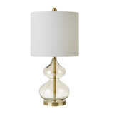 Ellipse Curved Glass Table Lamp in Gold - Set of 2 - Mulberry Home Store