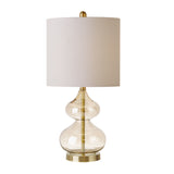 Ellipse Curved Glass Table Lamp in Gold - Set of 2 - Mulberry Home Store