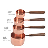 Wooden Handle Copper Measuring Spoons - Mulberry Home Store