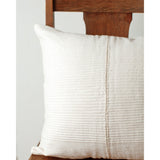 18" Riviera Hand-Stitched Throw Pillow Cover - Natural - Mulberry Home Store