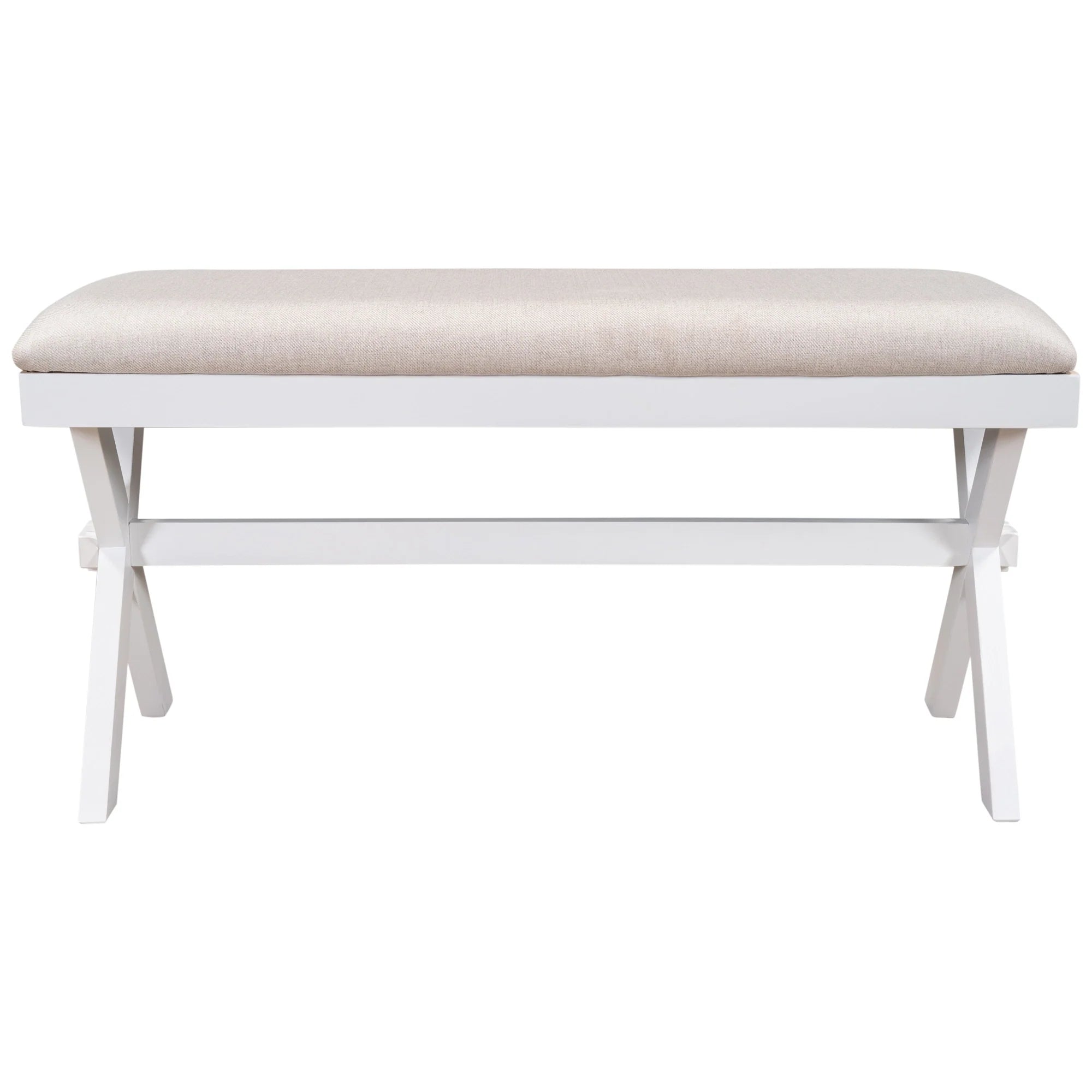 Rustic Wood Upholstered Bench - Mulberry Home Store