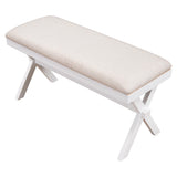 Rustic Wood Upholstered Bench - Mulberry Home Store